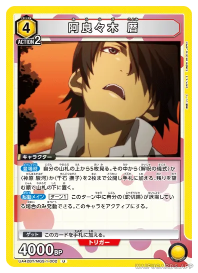 Koyomi Araragi — U #002, UA42BT